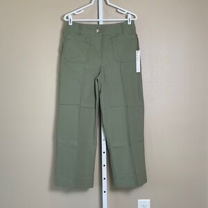 Nicole Miller Colette Cropped Hi-Rise Straight Leg Pants